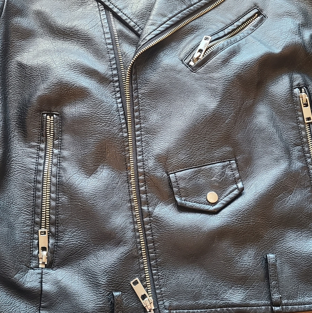 Punk/cosplay vegan leather jacket